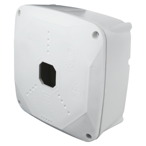 Anschlussbox  - Für Dome-Kameras - Geeignet für den Außenbereich - Decken- oder Wandinstallation - Aus Kunststoff - Weiße Farbe