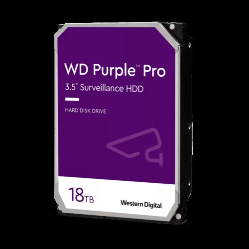Western Digital Festplatte - Kapazität 18 TB - SATA-Schnittstelle 6 GB/s - Modell WD181PURP - Speziell für Videorekorder - Lose