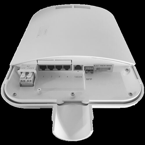 Switch POE de exterior - 4 RJ45 Gigabit PoE + 1 Uplink Port Gigabit - Velocidad 10/100/1000 Mbps - 30 W por puerto / Máximo 60W