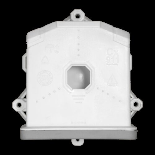Anschlussbox  - Für Dome-Kameras - Für alle Oberflächen geeignet - Decken- oder Wandinstallation - Aus Kunststoff - Weiße Farbe