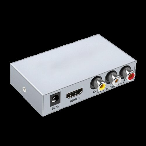 HDMI zu AV Konverter - 1 HDMI-Eingang - 1 Ausgang AV - PAL / NTSC-Ausgabeauflösung - Videoeingangsauflösung 1080p - Stereo-Audio