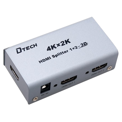 HDMI-Signal-Multiplikator - 1 HDMI-Eingang - 2 HDMI-Ausgänge - Bis 4K*2 - Maximale Ausgangslänge 25 m - Stromversorgung DC 5 V