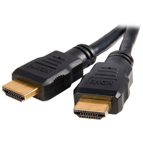 HDMI-Kabel - HDMI Typ A Stecker - Hohe Geschwindigkeit - 0.5 m - Farbe schwarz - Korrosionsschutz-Steckverbinder