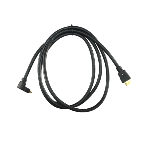 HDMI-Kabel - HDMI Typ A Stecker - Layered-Connector 90° - 1.8 m - Farbe schwarz - Korrosionsschutz-Steckverbinder