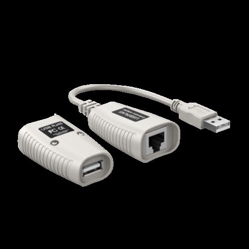 USB-Extender - 1 USB-Sender an RJ45 - 1 Empfänger RJ45 an USB - Maximale Länge 50 m - Plug and Play