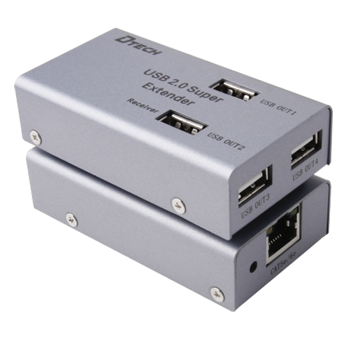 USB LAN Extender - 1 USB Eingang - 4 USB aussgang - Maximale Verbindungslänge 50m - Plug and Play
