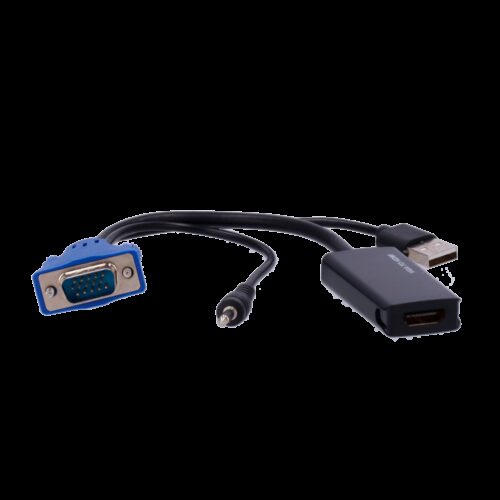 VGA+Audio Adapter zu HDMI - Konvertiert einen VGA+Audioausgang in HDMI - Auflösung 1080p/720p - VGA+Audioeingang - HDMI-Ausgang