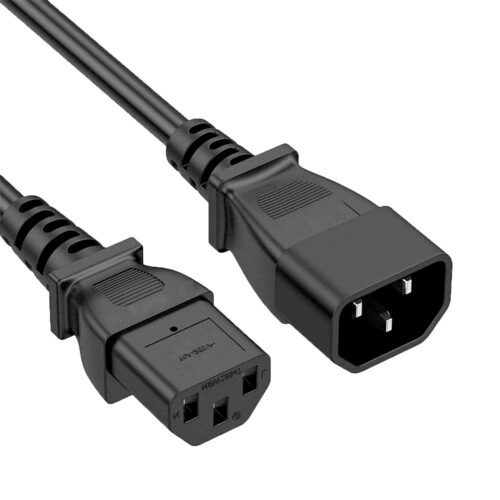 Stromversorgungskabel - Für CPU - Verbindung C13 zu C14 - 250VAC / 10A - 200cm lang