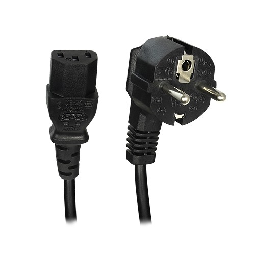 Kabel to Stecker - Stecker QT3 - Kompatibel mit Steckern des Typs F - 250VAC / 16A MAX - 140cm lang
