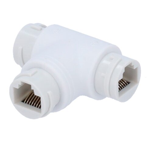 Adapter RJ45 - Eingangsstecker RJ45 Buchse - Ausgangsstecker 2 RJ45 Buchse - UTP-kompatibel - IP66 - Weiße Farbe