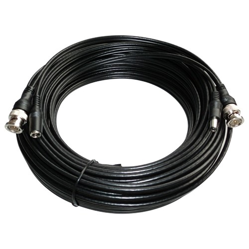 Kombiniertes Kabel RG59 + DC - BNC-Anschluss - 40 Meter - Video - Stromversorgung - Geringe Verluste
