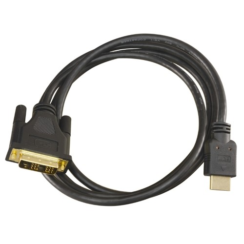 DVI zu HDMI Kabel - HDMI-A-Stecker - DVI-Stecker - 1.8 m - Farbe schwarz - Korrosionsschutz-Steckverbinder