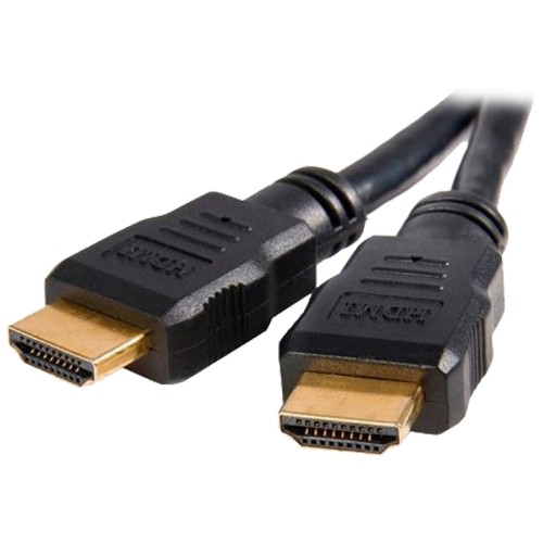 HDMI-Kabel - HDMI Typ A Stecker - Hohe Geschwindigkeit - 0.5 m - Farbe schwarz - Korrosionsschutz-Steckverbinder