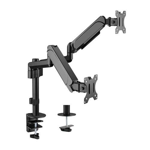 Unterstützung für zwei Monitore - Installation auf dem Tisch - Maximale Last 9 Kg/Arm - Neigung -35º +35º - VESA 75x75mm - VESA