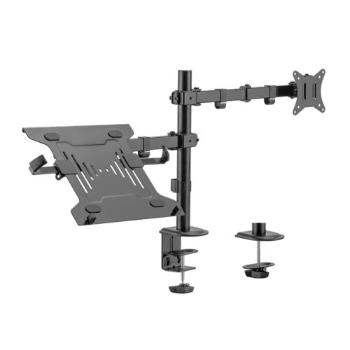 Monitor und PC-Arm - Installation auf dem Tisch - Maximale Belastung 9Kg - Neigung -45º +45º - VESA 75x75 - VESA 100x100mm