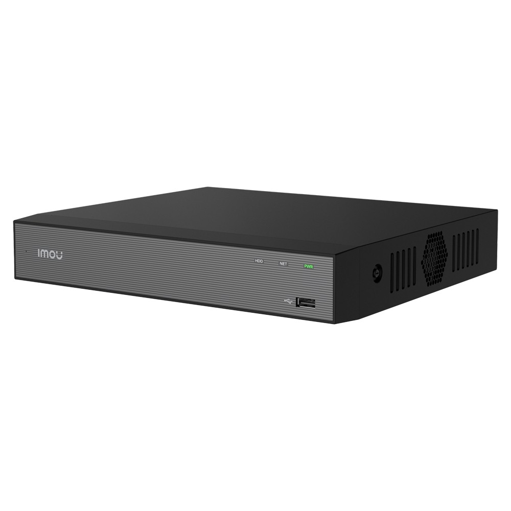 Grabador NVR para cámaras IMOU - Cable LAN - 10CH video IP - Compresión H.265 / H.264 - Salida HDMI y VGA - Admite 1 disco duro