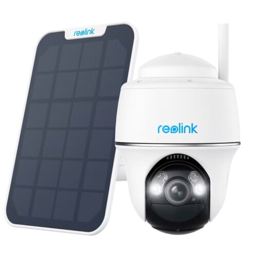 Reolink Batteriebetriebene WiFi-Kamera mit Solarpanel - 5MP (2880 x 1616) - IR 10 m / Sirene - Mensch / Fahrzeug / Haustier PIR-