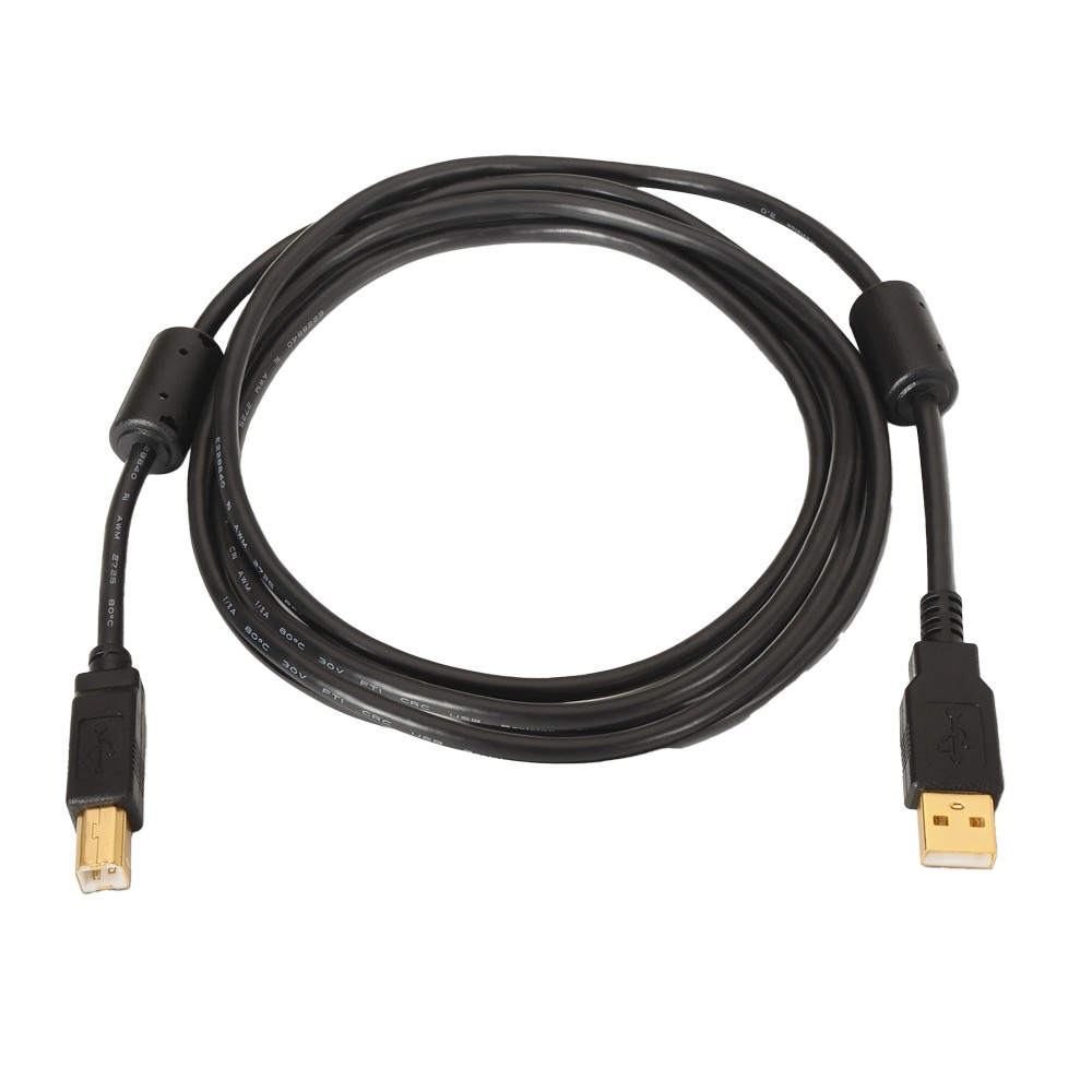 USB-Kabel 2.0 - Für Drucker - Stecker Typ A/M-B/M - Länge 3 m - Hohe Qualität - Farbe schwarz