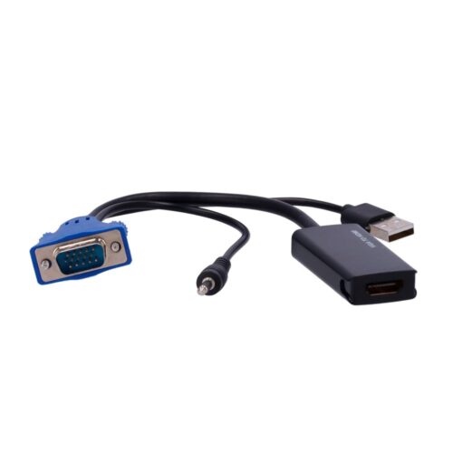 VGA+Audio Adapter zu HDMI - Konvertiert einen VGA+Audioausgang in HDMI - Auflösung 1080p/720p - VGA+Audioeingang - HDMI-Ausgang